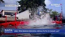 Mahasiswa Dan Dosen FPIK Unsrat Kibarkan Bendera Merah Putih Dari Dasar Laut