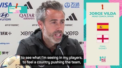 'Happiest day of their lives' - Vilda on World Cup final