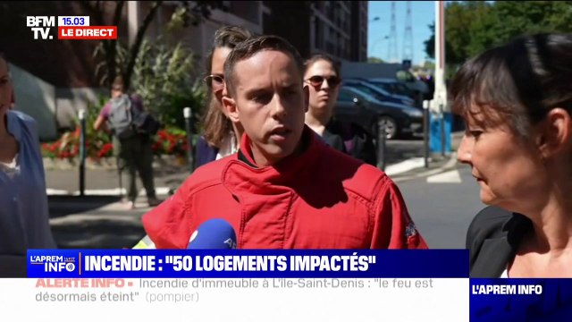 Incendie à l'Ile-Saint-Denis: au moins huit personnes ont été sauvées lors de l'intervention des pompiers