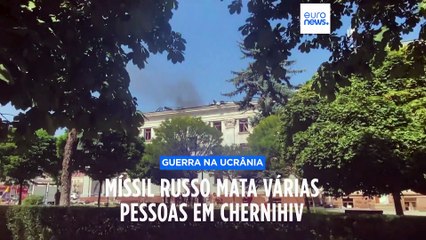 Míssil russo mata sete pessoas e fere 90 em Chernihiv