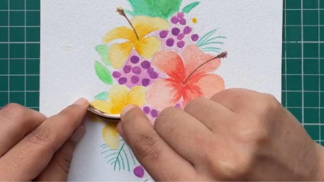 Artist shows exceptional quilling art process of a pineapple layout *Exceptional Art*