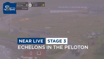 Echelons in the peloton - Stage 3 - Arctic Race of Norway 2023