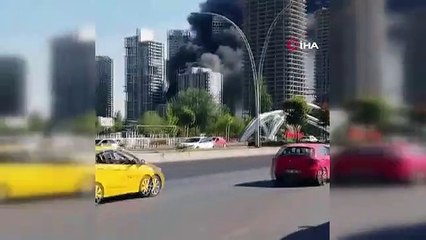 Ankara'daki inşaatta yangın: Ekipler müdahale ediyor