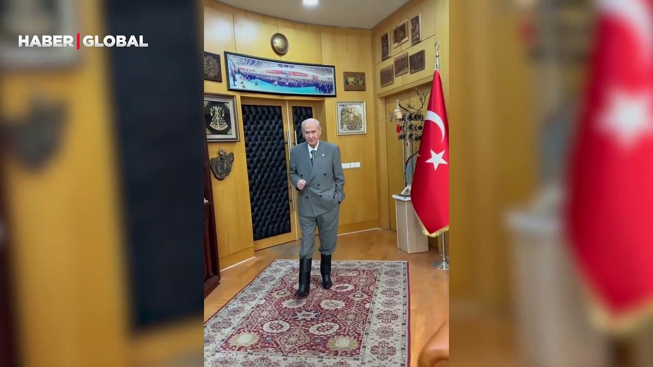 MHP "Kıbrıs Türk'tür" yazısıyla Devlet Bahçeli'nin videosunu paylaştı