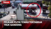 Tertabrak Truk Gandeng saat Dibonceng Motor, Seorang Pelajar Tewas di Jombang