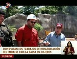 Cojedes | Min. Rodolfo Marco Torres inspeccionó las obras de rehabilitación del embalse Pao-La Balsa
