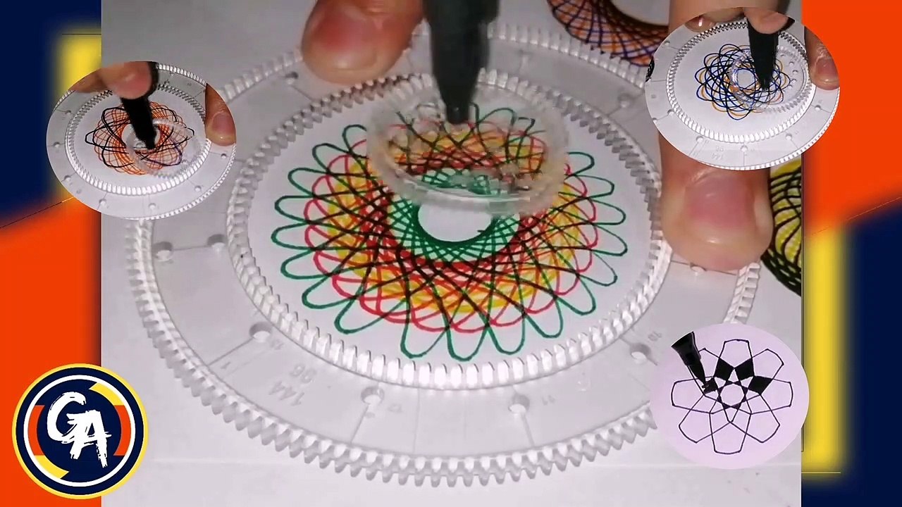DIBUJANDO mandalas con un espirógrafo. VIDEO #2. DRAWING mandalas with a spirograph. VIDEO #2.