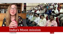 India moon mission rocket blasts into space - BBC News