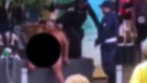 Guarda municipal usa spray de pimenta para imobilizar homem nu; assista