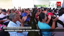Gobernador de Chiapas inaugura sistema agua potable en Palenque; asegura compromiso de la 4T