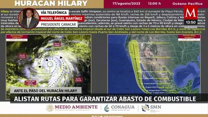 Preparan rutas para garantizar el abasto de combustible tras el paso del huracán 'Hilary'