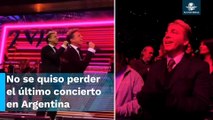 Así captaron a Cristian Castro disfrutando del concierto de Luis Miguel en Argentina