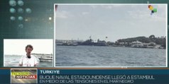 Buque de comando de la Sexta Flota de EE. UU. arriba a Estambul