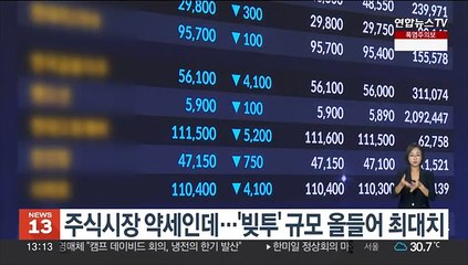 주식시장 약세인데…'빚투' 규모 올들어 최대치