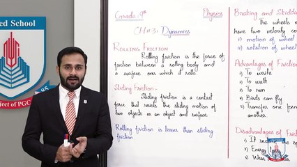 Class 9 - Physics - Chapter 3 - Lecture 6 - Rolling and Braking Friction