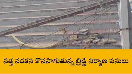 నంద్యాల జిల్లా: ఇంకెన్నాళ్లు.. బ్రిడ్జి నిర్మాణ పనులు!