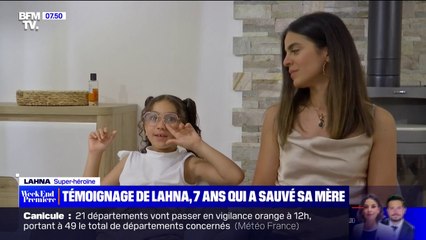 Lahna, 7 ans, a sauvé sa mère inconsciente en appelant les pompiers et témoigne sur BFMTV