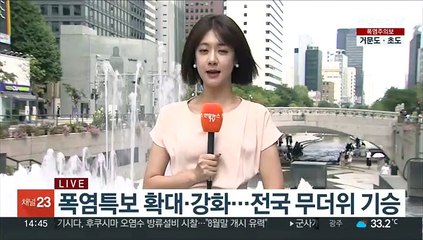[날씨] 폭염특보 확대·강화…강한 소나기, 안전사고 유의