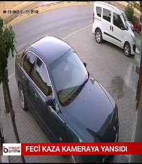 Alanyurt yolu kontrolden çıkan araç park halindeki araçlara çarptı