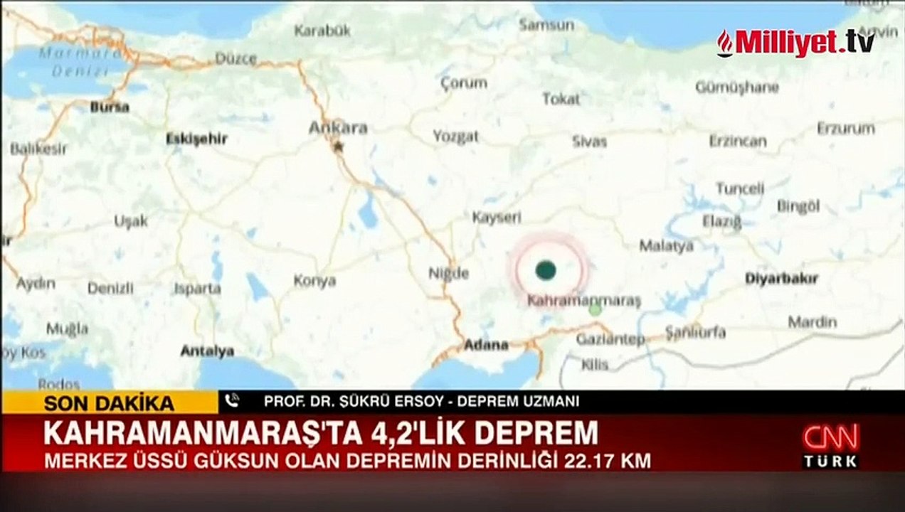 Kahramanmaraş'ta 4.2 büyüklüğünde deprem