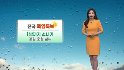 [날씨] 전국 폭염특보...밤까지 소나기 / YTN