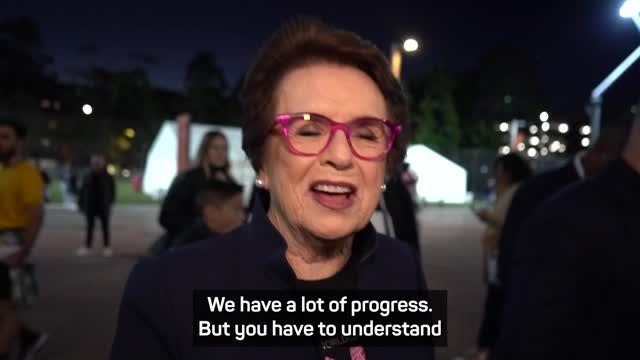 Billie Jean King applauds women's sports progress