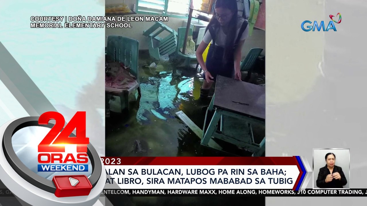 Ilang paaralan sa Bulacan, lubog pa rin sa baha; mga gamit at libro, sira matapos mababad sa tubig | 24 Oras Weekend