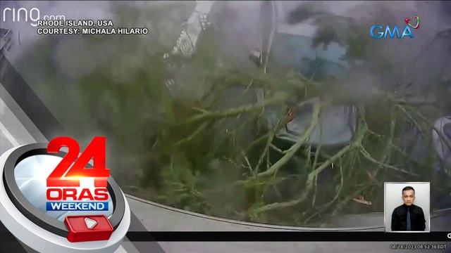 Kotse, nabagsakan ng puno dahil sa pananalasa ng buhawi | 24 Oras Weekend