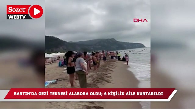 Bartın'da gezi teknesi alabora oldu: 6 kişilik aile kurtarıldı