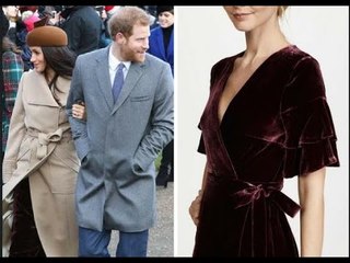 Meghan ha indossato un abito di velluto da 220 sterline per il suo primo Natale reale, ma da allora