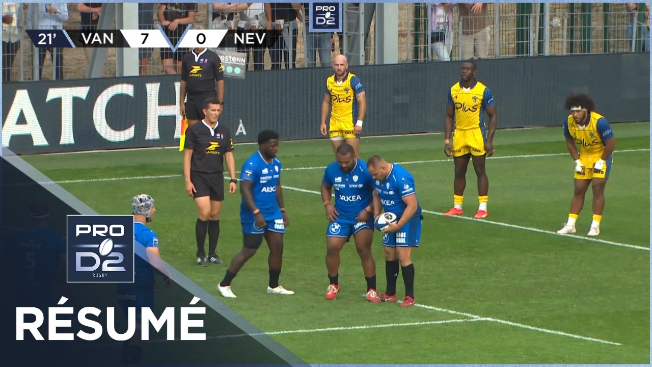 PRO D2 Saison 2023/2024 J01 - Résumé RC Vannes-USON Nevers