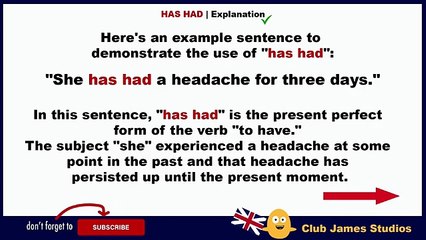 HAS HAD in English Speaking jhonatan