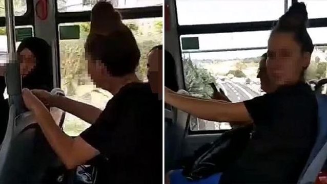 Otobüste çarşaflı kadına Burası Türkiye! Peçeni al da git diyen kişi gözaltına alındı