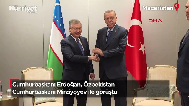 Cumhurbaşkanı Erdoğan, Özbekistan Cumhurbaşkanı Mirziyoyev ile görüştü