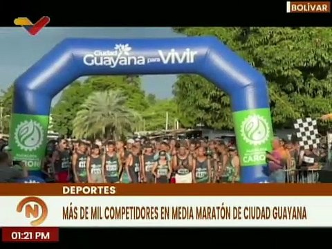 Culmina la Media Maratón 21K de Ciudad Guayana en donde más de mil atletas dijeron presente