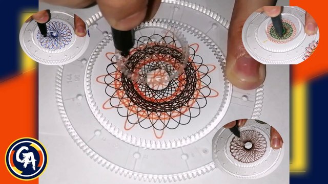 DIBUJANDO mandalas con un espirógrafo. VIDEO #3. DRAWING mandalas with a spirograph. VIDEO #3.