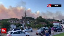İpsala Sınır Kapısı, Yunanistan'daki yangınlar nedeniyle kapatıldı