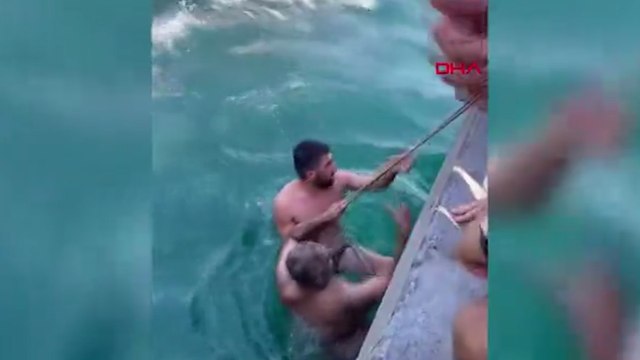 Sarıyer'de boğulma tehlikesi geçiren baba ve oğlunu vatandaşlar son anda kurtardı