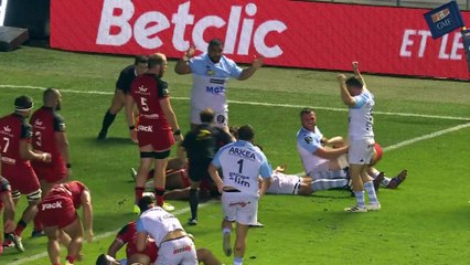 TOP 14 - Essai de Lucas PAULOS (AB) - RC Toulon - Aviron Bayonnais - Saison 2023-2024