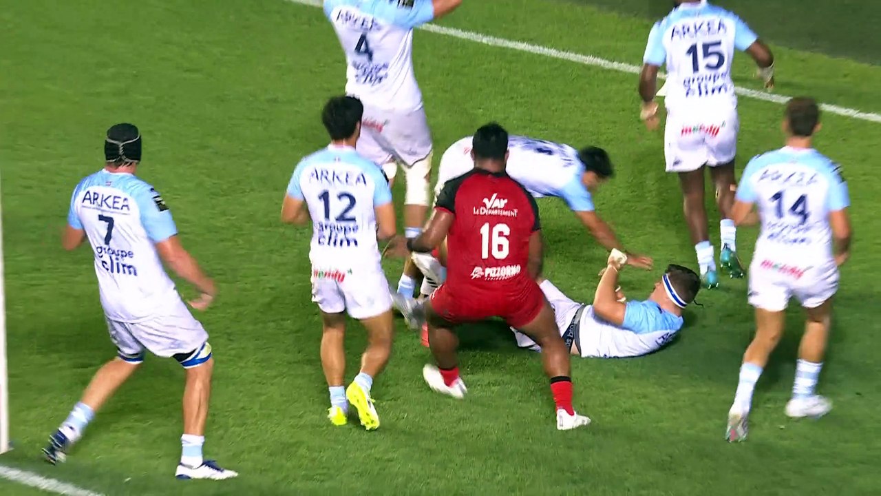 TOP 14 - Essai de Baptiste SERIN (RCT) - RC Toulon - Aviron Bayonnais - Saison 2023-2024