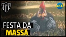 Atlético x Santos: Torcida do Galo festeja entrada dos jogadores