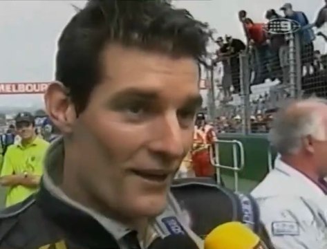 2002 F1 Australian GP - Mark Webber interviewed post-race by Jackie Stewart