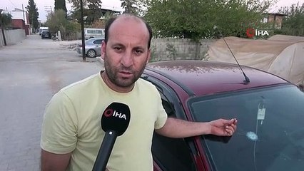 Depremzede vatandaşın aracına yorgun mermi şoku