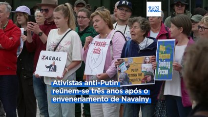 Críticos de Putin e ativistas antiguerra manifestam-se em capitais europeias