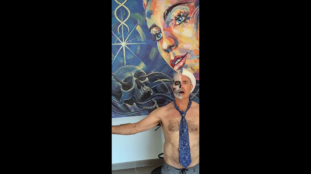 La mort peinture acrylique, artiste peintre Olivier Boutin