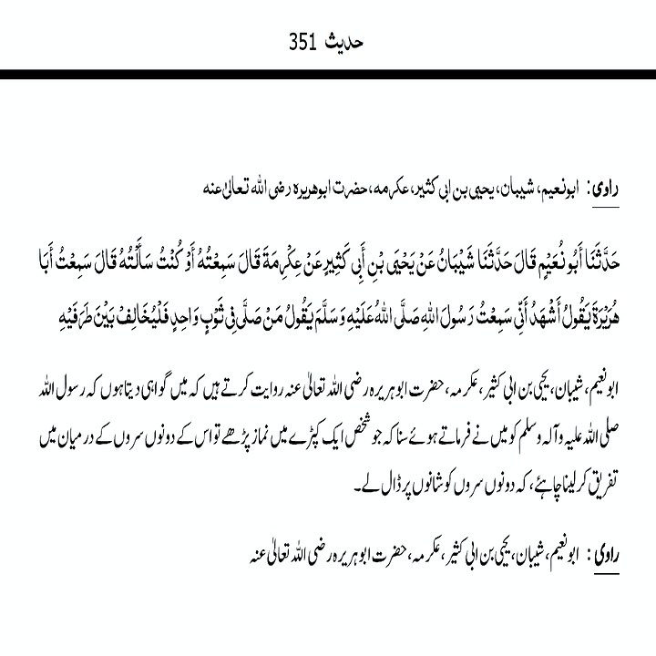Sahih Bukhari Hadith (Hadees Sahih Bukhari 351) #bayan #hadees #hadith  #islamic