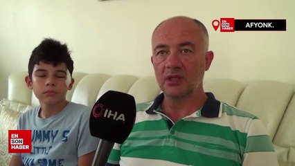 Afyonkarahisar'da salıncaktaki çocuğa yorgun mermi isabet etti