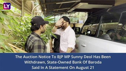 Sunny Deol’s Bungalow: Bank Of Baroda Withdraws Notice Issued To Actor’s Villa For E-Auction