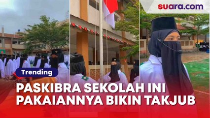 Momen Pasukan Paskibra Bercadar ini Sukses Bikin Warganet Takjub, Masyallah..