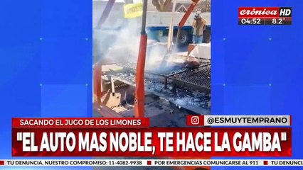 Transforma su antiguo Renault 12 en una parrilla móvil y sorprende a todos 🍖